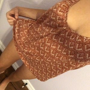 H&M burnt orange and cream printed tank top